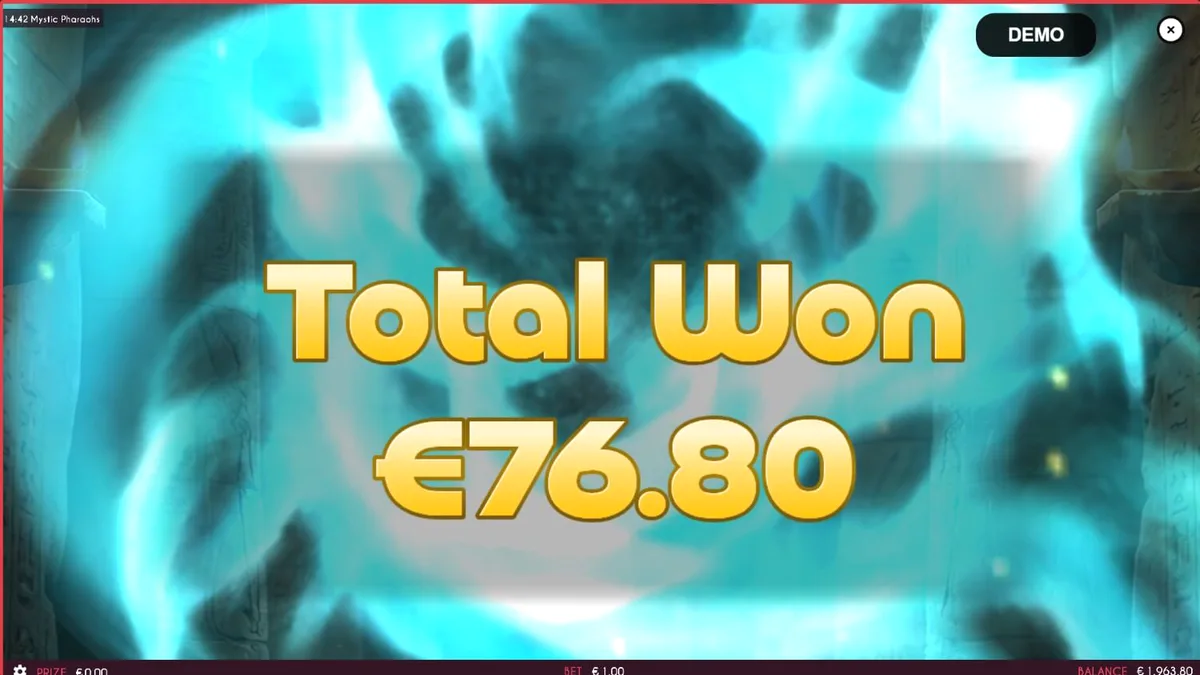 Mystic Pharaoh slot reels dengan tema Mesir Kuno