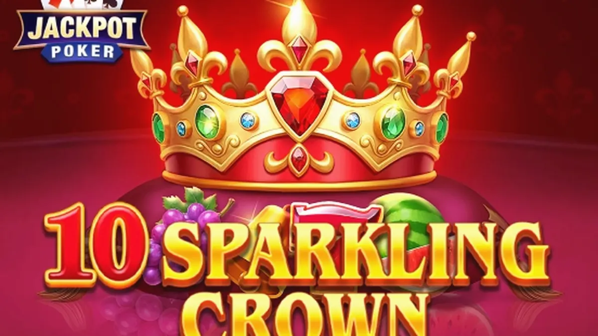 Tampilan visual slot 10 Sparkling Crown dengan simbol buah dan mahkota emas